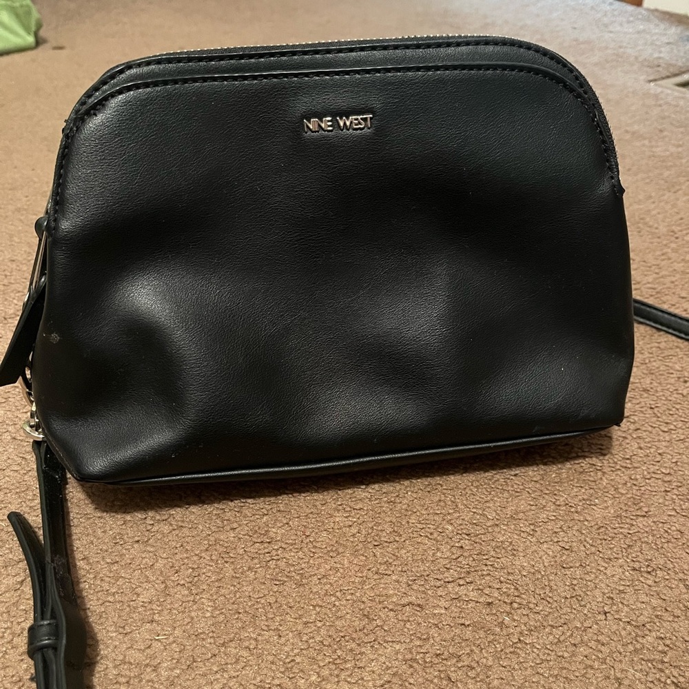 Nine West Black Double Zipper Purse